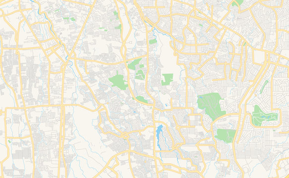 Printable street map of Bacoor, Philippines