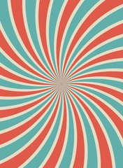 Fototapeta premium Sunlight retro faded grunge background. blue and red color burst background.