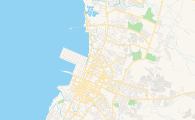 Printable street map of Bacolod, Philippines