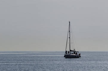 YACHTING - Sailing boat on a coast cruise