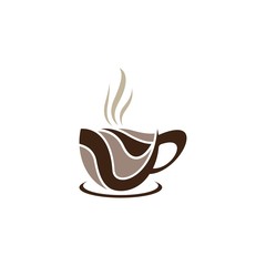 Coffee cup logo template vector icon