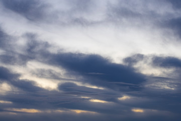 Obraz premium sky with dark clouds before sunrise