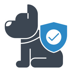 Animal insurance for dogs vector icon concept design