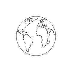 World line icon. Isolated vector illustration.