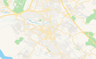 Fototapeta na wymiar Printable street map of Angeles, Philippines