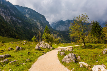 Picturesque path in the mountains