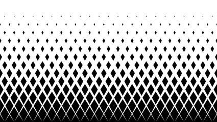 Geometric pattern of black diamonds on a white background.