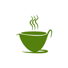 green tea logo design vector
