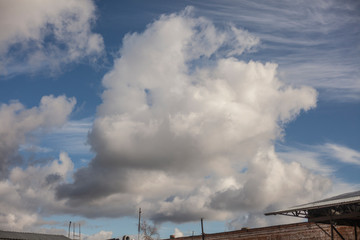 Clouds background. Cirrus clouds in the sky.