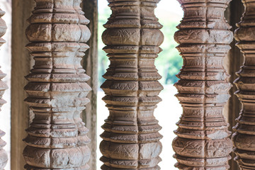 Columns in the walls of Angkor Wat