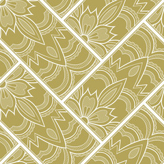 Line art seamless pattern for fabric or wrapping paper. Background with hand-drawn elements