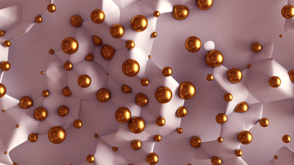 Interior pattern, architectural background. 3d illustration, 3d rendering.