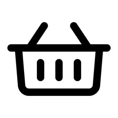 Shopping Basket Line Icon Vector