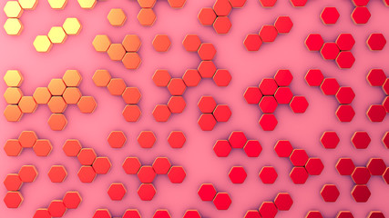 Interior pattern, architectural background. 3d illustration, 3d rendering.