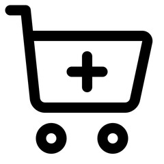 Shopping Cart Line Icon Vector