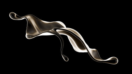 Splash fluid. 3d illustration, 3d rendering.