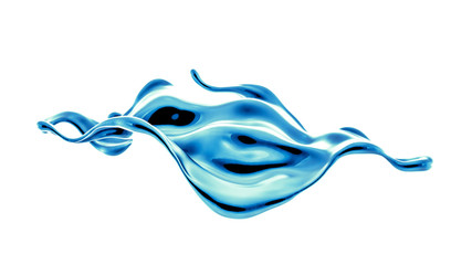 Splash fluid. 3d illustration, 3d rendering.