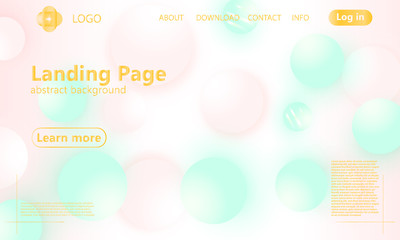 Landing page. Geometric background.