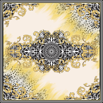 Floral detailed women scarf pattern