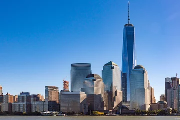 Crédence de cuisine en verre imprimé Manhattan New York City, USA, One World Trade Center building in the urban