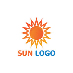 Sun Summer Logo Design illustration icon template