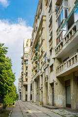 Fototapeta premium BUCHAREST, ROMANIA - August 28, 2017: street view of downtown in Bucharest, Romanian