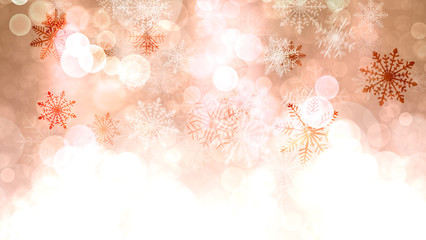 Christmas illumination and snowflake background