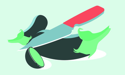 food art with fruits and vegetables, modern style