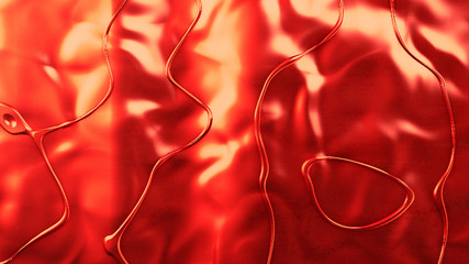 Luxury elegant metal gold background. 3d illustration, 3d rendering.