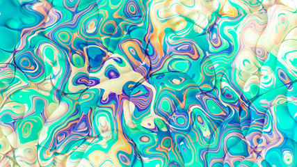 Bright background with a volumetric pattern and print. 3d illustration, 3d rendering.