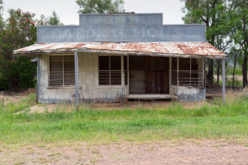 An old dilapidated shop in the Queensland village of Cracow