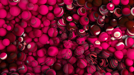 Bright background with a volumetric pattern and print. 3d illustration, 3d rendering.