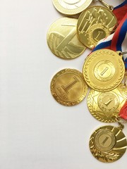 medals on white background