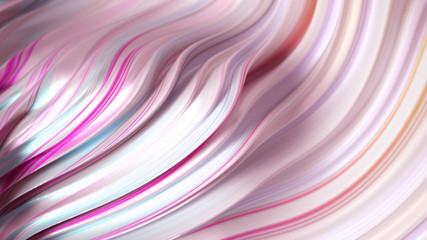 Elegant colored background with lines. 3d illustration, 3d rendering.