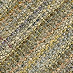 Close-up of handwoven woolen fabric texture