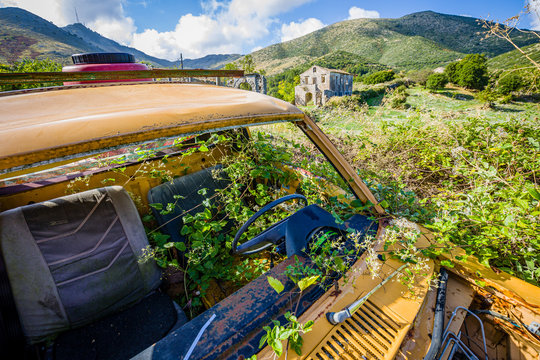 In the abandoned village of Peritheia on Corfu Island