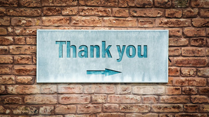 Street Sign Thank You