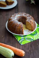 Bundt cake on a plate