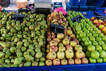 Fruit stand in a farmer market in Athens, Greece
