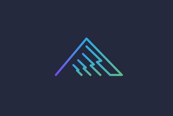 Simple modern mountain adventure logo design