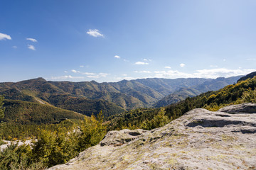 Panoramic view landscape from mountain, Bulgaria
