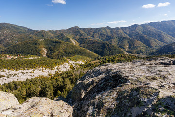 Fototapeta na wymiar Panoramic view landscape from mountain, Bulgaria