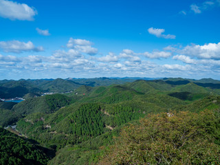 対馬　烏帽子岳山頂からの眺め