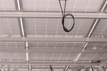 Under the solar panel, installation, wiring, panel receiving set.