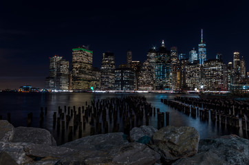 Lower Manhattan at night