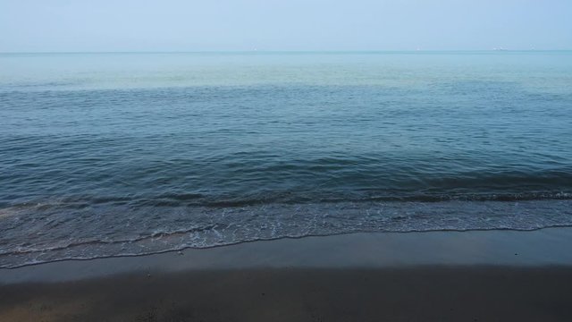 Scenery shot of wave ocean beach located in Pantai Puteri, Malacca.