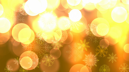 Christmas illumination and snowflake background