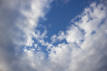 Beautiful sky background. Spindrift clouds.