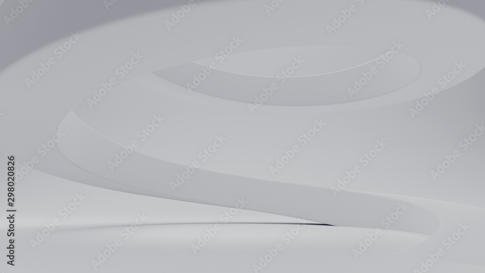 Poster abstract of white space architecture,perspective of future design building