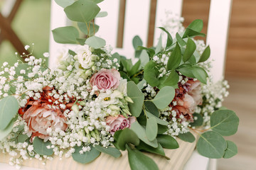 Obraz na płótnie Canvas flowers wedding decoration floristry bride bouquet design